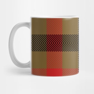 Red Black and camel Buffalo Plaid Pattern Mug